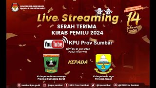 SERAH TERIMA KIRAB PEMILU TAHUN 2024 - KPU KAB. DHARMASRAYA KE KPU KAB. BUNGO PROV. JAMBI (21/7/23)