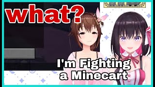 Tokino Sora Confused With Azki Weird Behavior | Minecraft  [Hololive/Eng Sub]