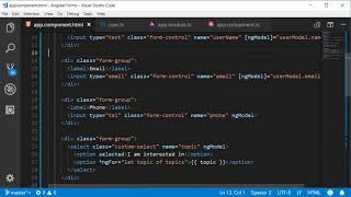 Angular Forms Tutorial 6 Binding Data to a Model
