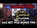 AWESOME BONUS! So many WILDS! Simpsons Slot Machine!!!