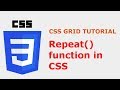 Repeat function in CSS (Grid examples)