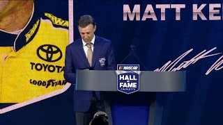 'It's a huge honor to be here tonight,' Listen to Matt Kenseth's full Hall of Fame speech