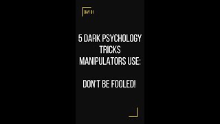 5 Dark Psychology Tricks Manipulators Use: Don't Be Fooled! #manipulation