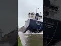 Epic Launch😳 Witnessing Giants Take to the Sea!🚢 #ships #launch #ocean #technology #maritime #shorts