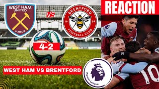 West Ham vs Brentford 4-2 Live Stream Premier League Football EPL Match Score reaction Highlights FC
