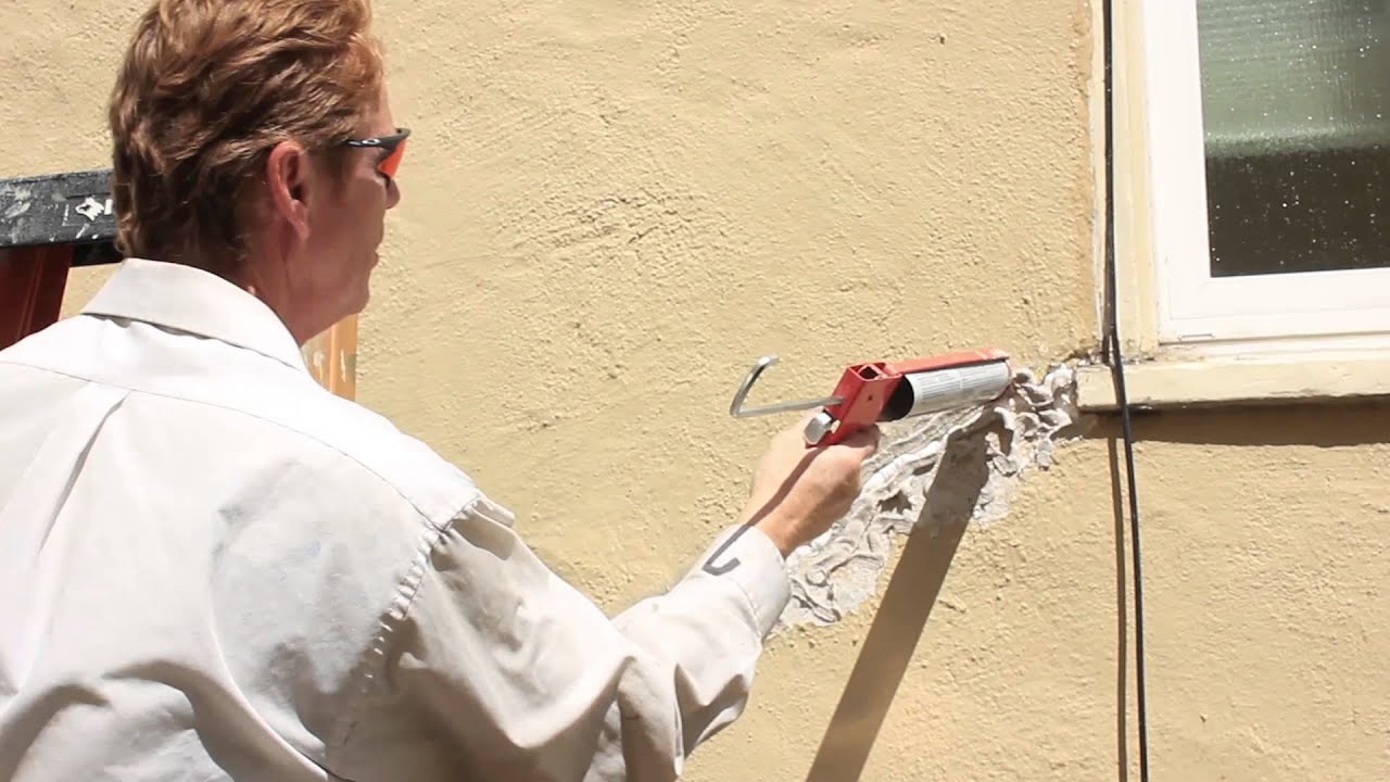 Fix A Large Structural Crack With Polyurethane Caulking - YouTube