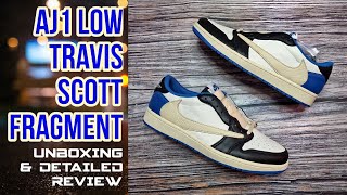 AIR JORDAN 1 LOW TRAVIS SCOTT X FRAGMENT | UNBOXING AND DETAILED REVIEW