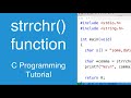 strrchr() function | C Programming Tutorial