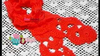 كروشيه سكارف سهل وسريع بغرزه من غرز الحواف الزخرفيه \\خيط وابره\\Crocheted scarf quick and easy