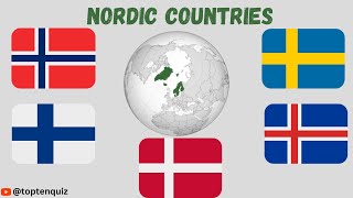 Nordic Countries Capital, Currency and Language #toptenquiz