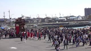 常滑祭・常滑地区祭礼2019 MAH02363奥条「常石車」保示会館西入り