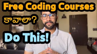 Get Coding Courses for Free! [Telugu] | Vamsi Bhavani