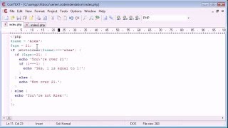 Beginner PHP Tutorial - 7 - Indentation