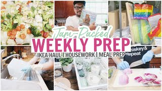 IKEA Haul 🛒 + Meal Prep 👨‍🍳 + Housework 🧹 + BUSY WEEKEND 🥱 || WORKING MOM WEEKLY PREP