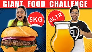 Eating GIANT FOOD For 24 Hour FOOD CHALLENGE 😱