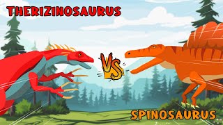 Therizinosaurus vs Spinosaurus | Herbivore vs Carnivore Dinosaurs [S1] | Dino Animation