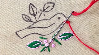 amazing Needle Point Art Embroidery for making a hand embroidery bird designs pattern, easy stitches