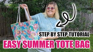 Fun Summer Ready DIY: Easy Quilted Tote Bag FREE Tutorial