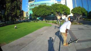 Terell Robinson \u0026 James Fitz skate the big stairs at Jkwon