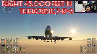 Boeing 747-8 43,000 feet San Diego to Phoenix #Microsoftflightsimulator