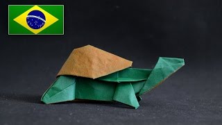 Origami:  Tartaruga ( Sergey Yartsev ) -  Instruções em português PT BR