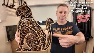 Laser Cut Multi-layered Mandala Cat | #laser #lasercutting #Laserengraving #DIY