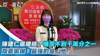 陳建仁選總統？高嘉瑜曝機率不到千萬分之一：最強是賴清德｜三立新聞網 SETN.com