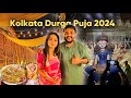 Kolkata Night out During Durga Puja 2024 || Delicious Street food & Unique Pandal tour 😀