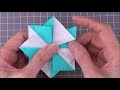 クリスマス折り紙 1枚でポインセチア 折り方 origami christmas poinsettia tutorial（niceno1）