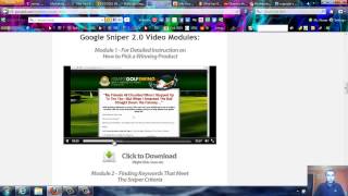 google sniper 2.0 Review | Members Area Overview