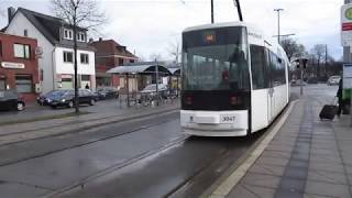 Bremer GT8N Straßenbahn (Tram) Abfahrt Schloßparkstraße