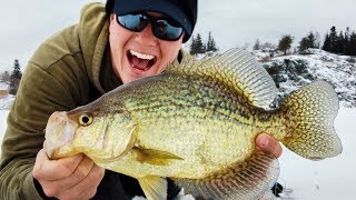 Early Ice SLAB Crappies! (and the best camera for filming fishing)