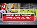 Julio, el mes más violento del año en México