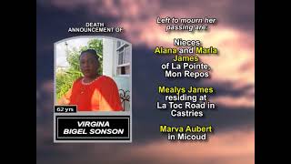 Virgina Bigel Sonson ~ Long Obituary