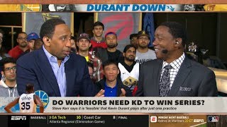 Stephen A. Smith & Isiah Thomas "debate": Do Warriors need Durant to win Series? | ESPN First Take