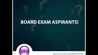 JAS INSTITUTE-MIND TRAINING \u0026 STUDY CENTRE | BOARD EXAM VIDEO