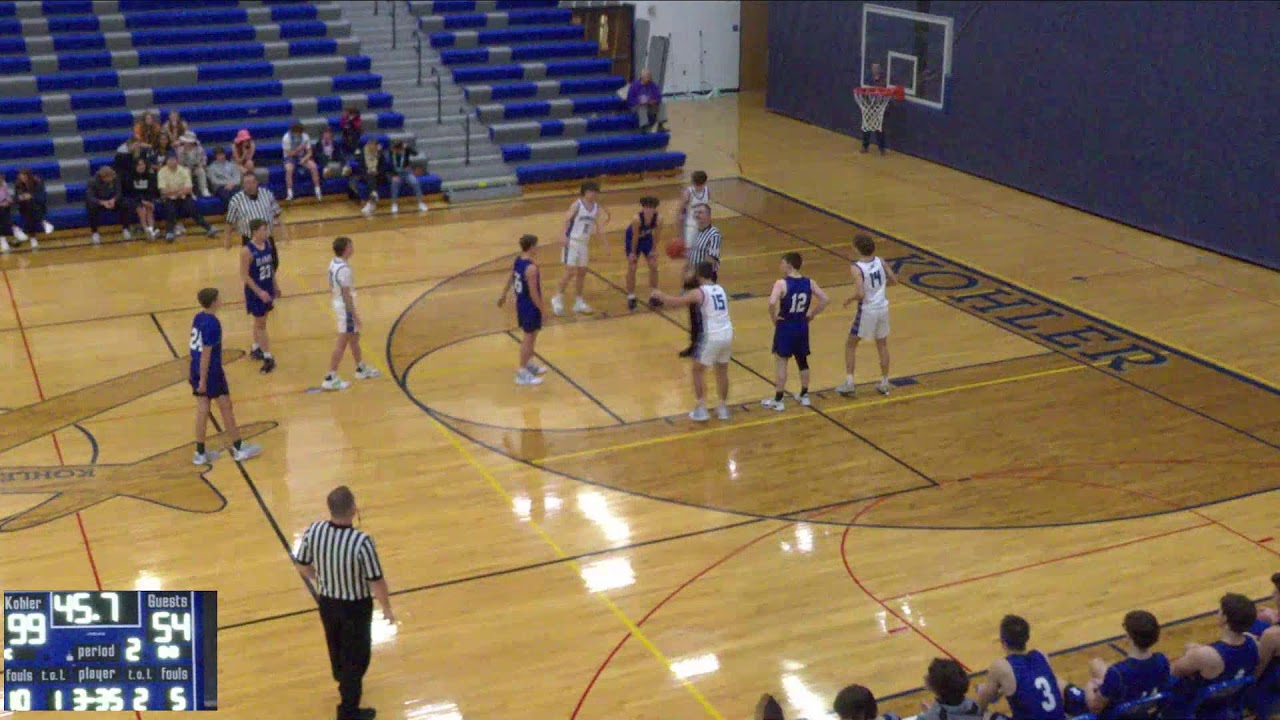 Kohler High School Vs. Random Lake High Varsity Mens' Basketball - YouTube