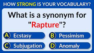 How Strong Is Your Vocabulary? Can You Score 30/30? 98% Cannot! Synonym Quiz. #challenge 17