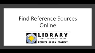Find Reference Sources Online