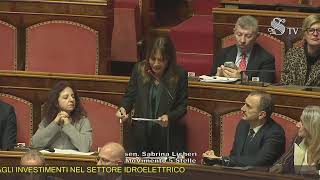 Sabrina Licheri, voto sulla mozione relativa al sostegno agli investimenti nel settore idroelettrico