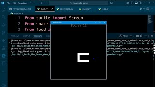 🐍 Classic Snake Game in Python | Turtle Module | 100 Days of Code