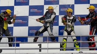 岡山国際サーキット　OKAYAMAロードレースシリーズ　ミニバイク60分耐久！！　　　　　　　のお手伝い（笑）