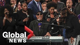 Aretha Franklin funeral: Stevie Wonder's FULL performance