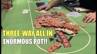 Two Opponents Shove On Me In Gigantic All In Pot!! Poker Vlog Ep 149