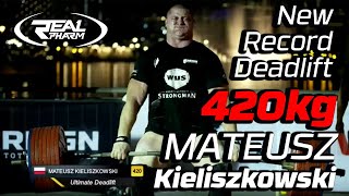 Mateusz Kieliszkowski New Deadlift Record 420kg