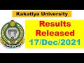 Kakatiya University Results || 17/Dec/2021 || Kakatiya University Updates