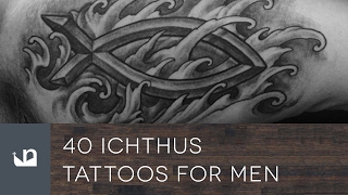 40 Ichthus Tattoos For Men