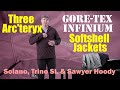 Three Arc'teryx Infinium Softshell Jackets!  (Sawyer Hoody, Solano, & Trino SL)