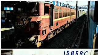 BIG OFFLINK WAG5A CHOCO OF BHUSVAL  WITH 12172 HW LTT EXPRESS AGRRSIVALY  CRUSHING  VIDISHA  STATION