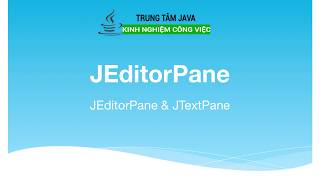 Bài 21 - Java Swing - JEditorPane